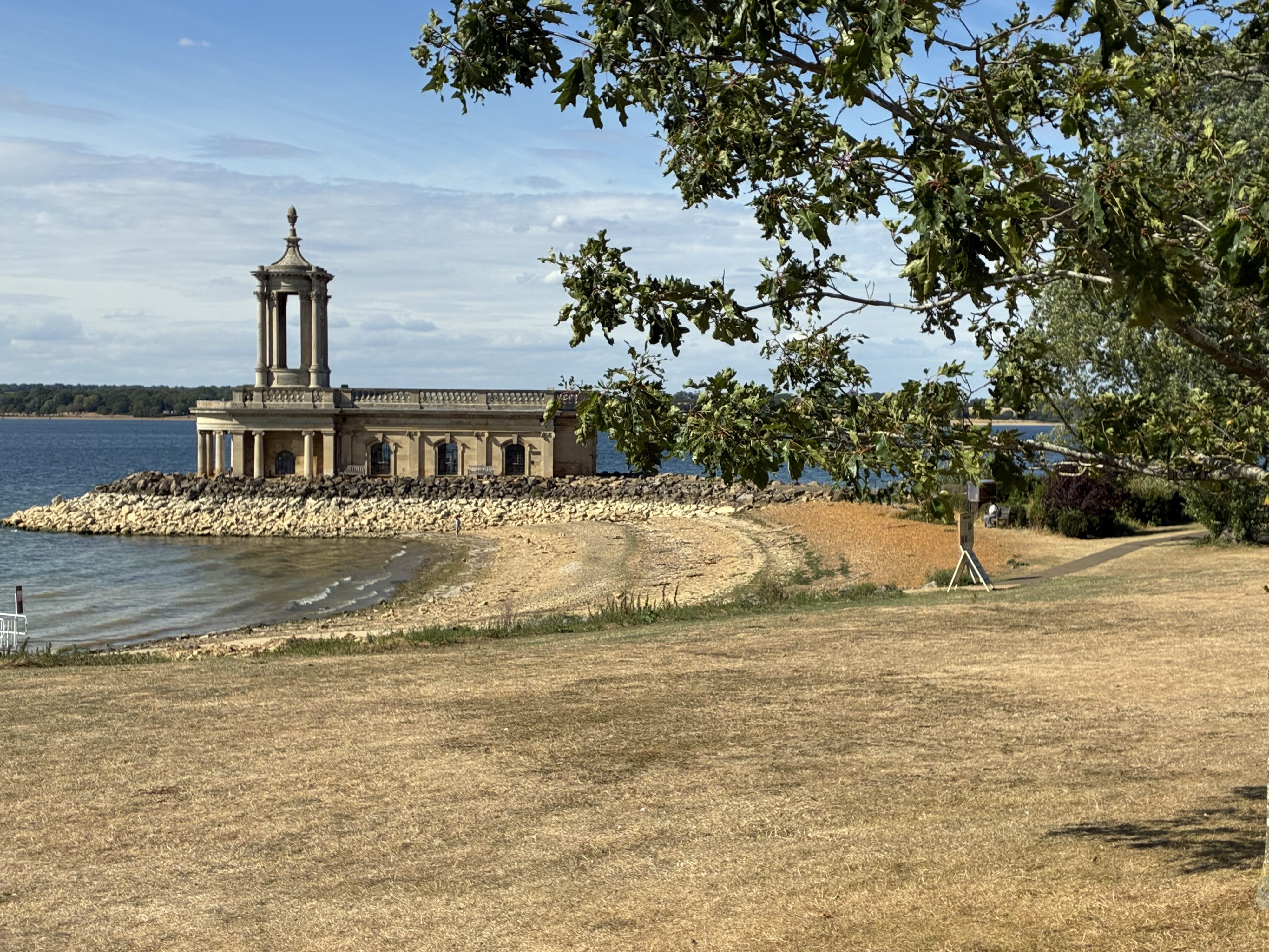 Normanton Church on the edge of Rutland water reservoir.