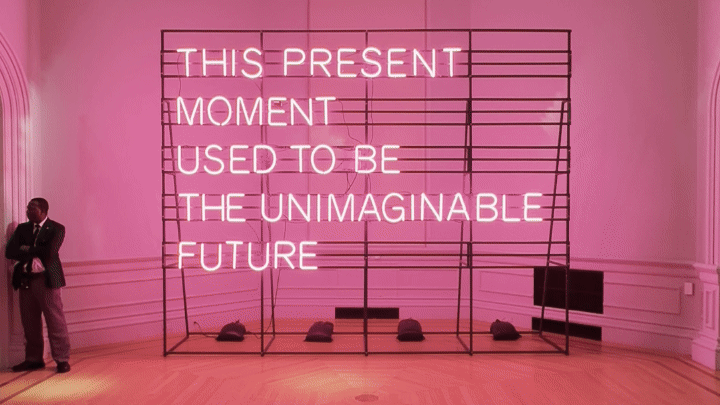 "This Present Moment" by Alicia Eggert (2020) at the Renwick Gallery