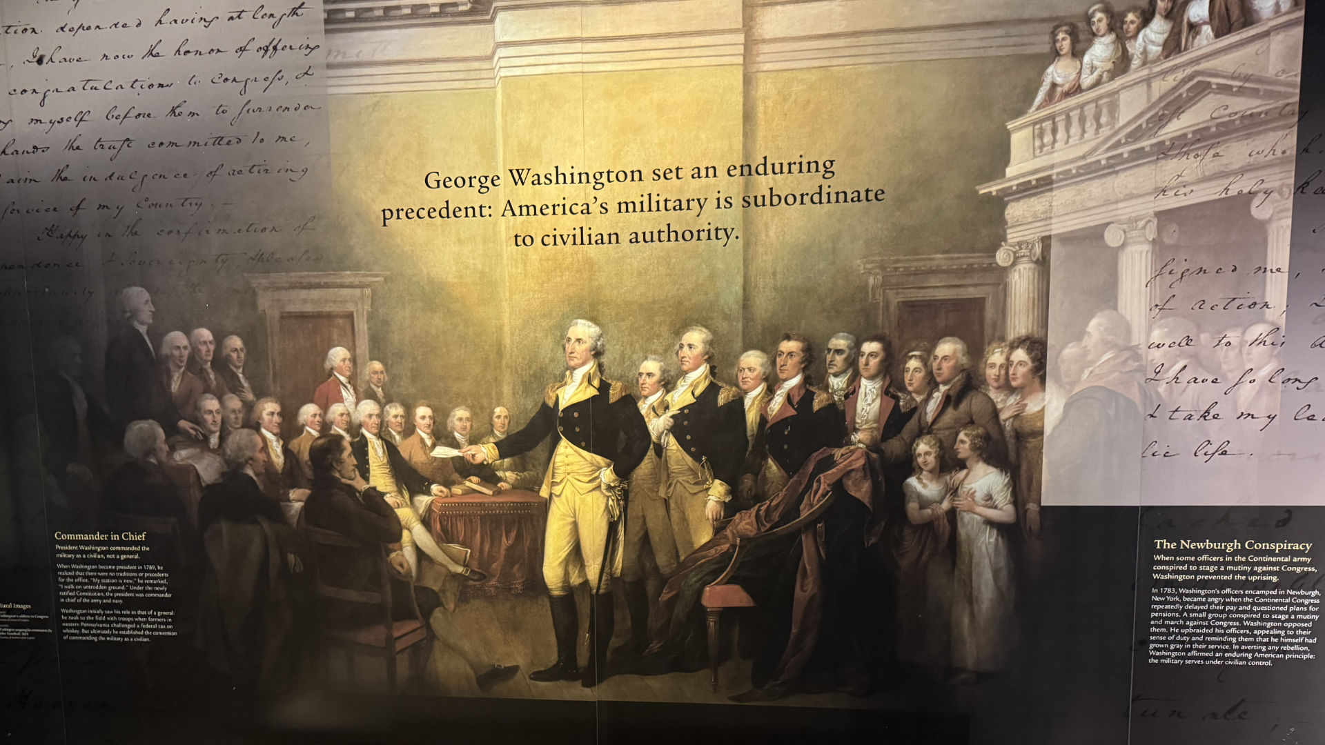 "General George Washington Resigning His Commission" by John Trumbull (1824), The Price of Freedom Exhibition, Smithsonian's National Museum of American History